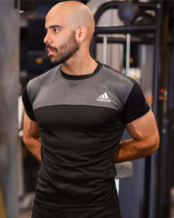 Adi Black & Grey  Dri-Fit T-Shirt