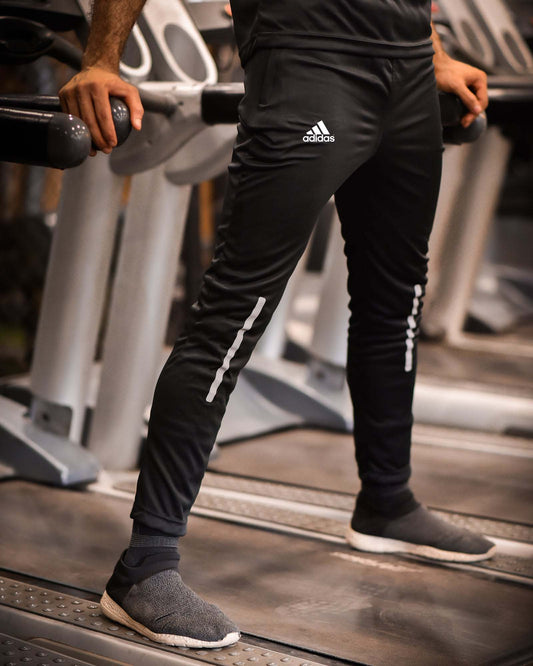 Adi Black Dri-Fit Trouser with front Reflectors