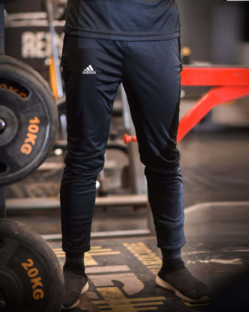 Adi Black Dri-Fit Trouser With side Reflectors