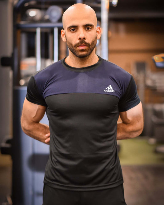 Adi Blue & Black Dri-Fit T-Shirt