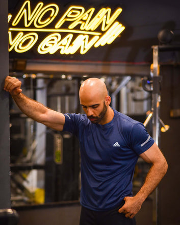 Adi Blue Dri-Fit T-Shirt with reflector strips