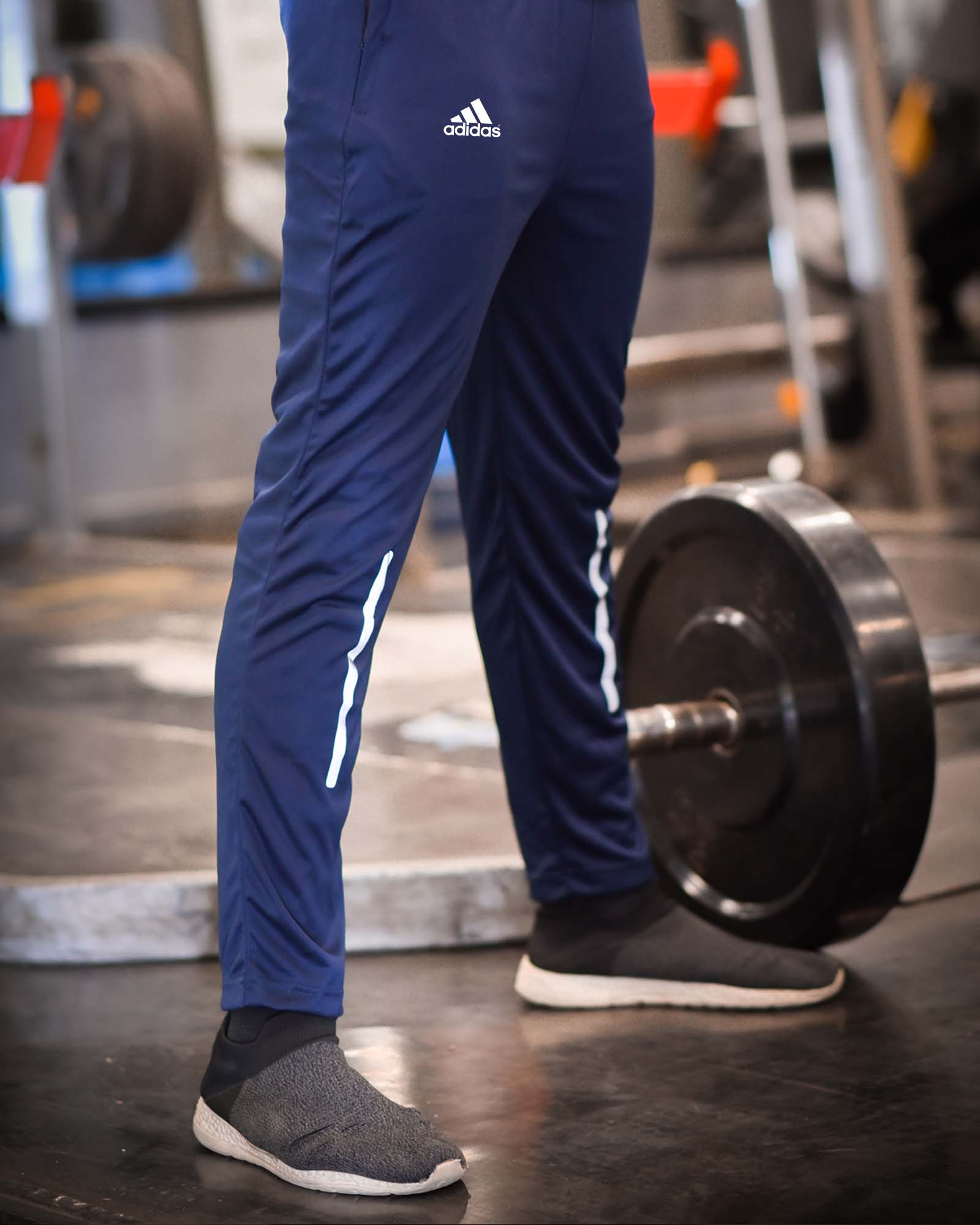Adi Blue Dri-Fit Trouser with reflector strips