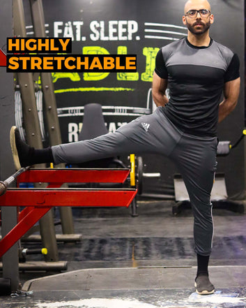 Adi Grey Dri-Fit Trouser with Side Lining