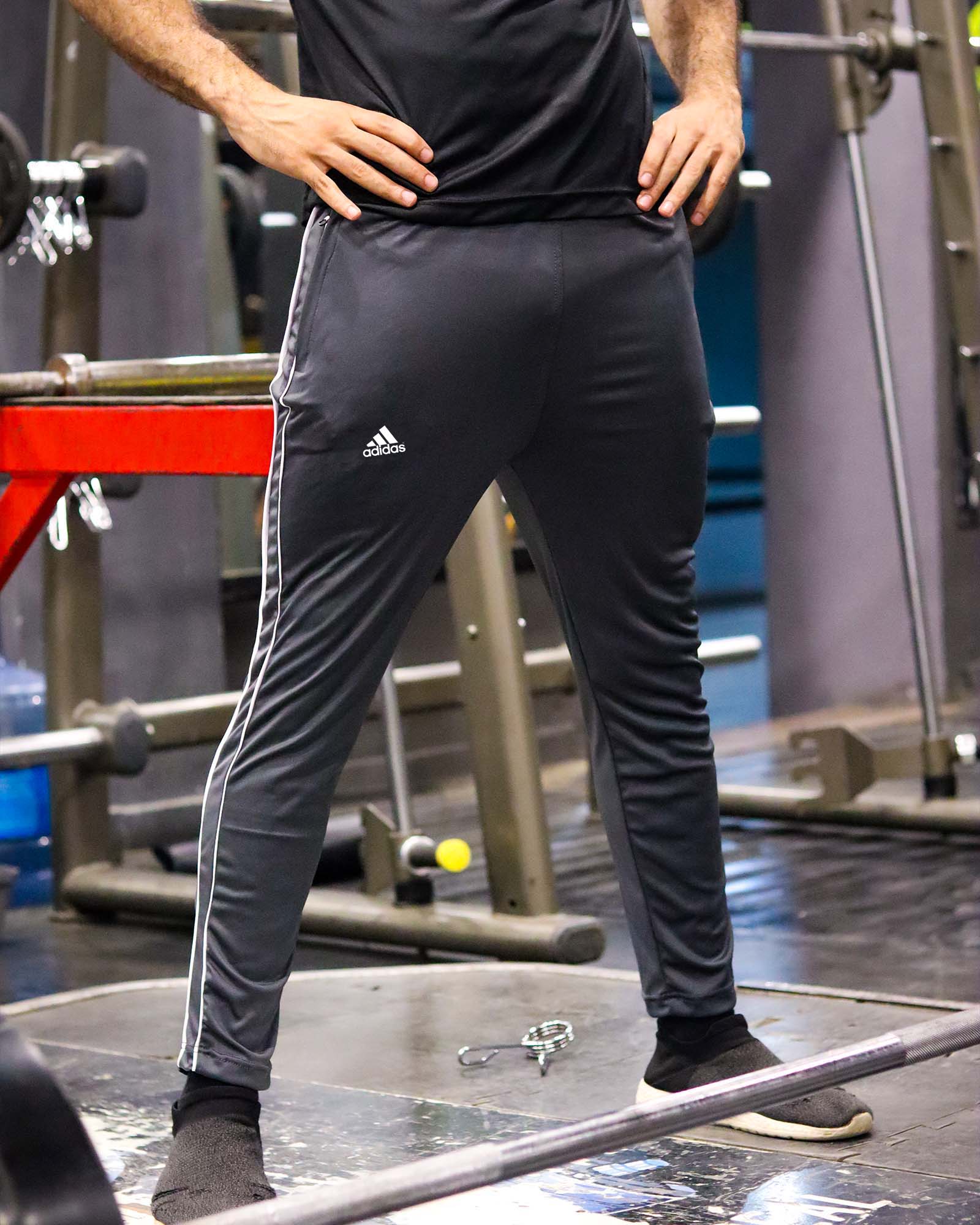 Adi Grey Dri-Fit Trouser with Side Lining