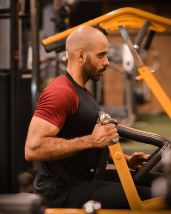 Adi Maroon & Black Dri-Fit T-Shirt