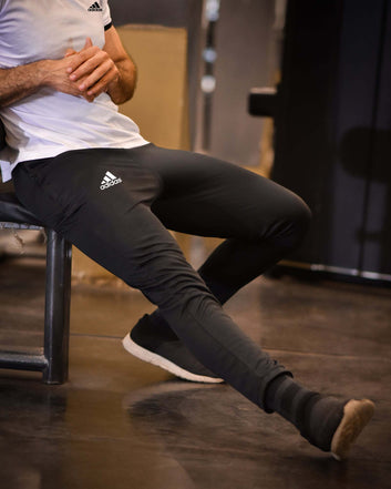 Adi Plain Black Dri-Fit Trouser