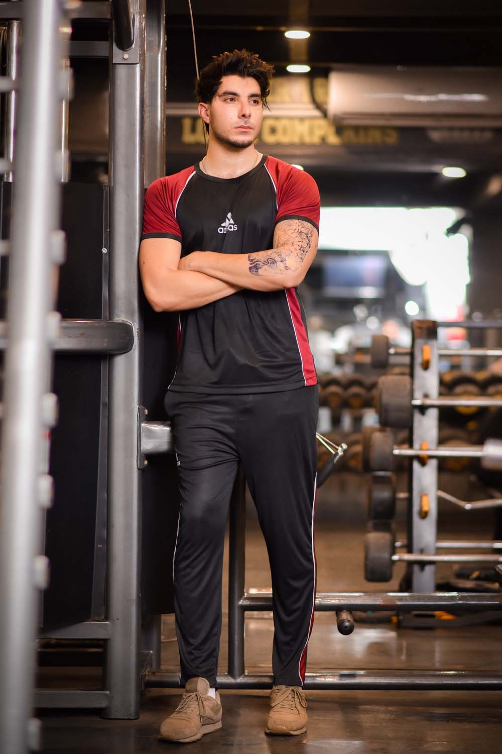 Topnotch Black/‏Maroon Dri-Fit Tracksuit