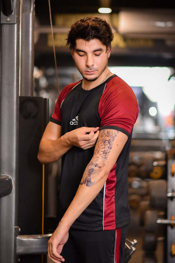 Topnotch Black/‏Maroon Dri-Fit Tracksuit