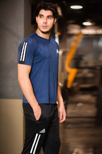 Adi Contrast Tracksuit Navy/Black